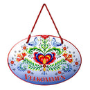 Ceramic Door Signs: Velkommen Rosemaling & Lovebirds - ScandinavianGiftOutlet