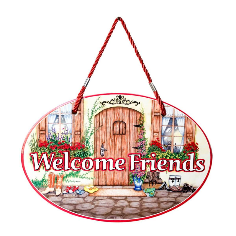 Welcome Friends  Door Sign - ScandinavianGiftOutlet
