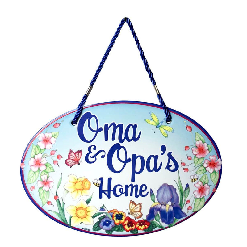 Ceramic Door Signs: Oma & Opa's Home - ScandinavianGiftOutlet