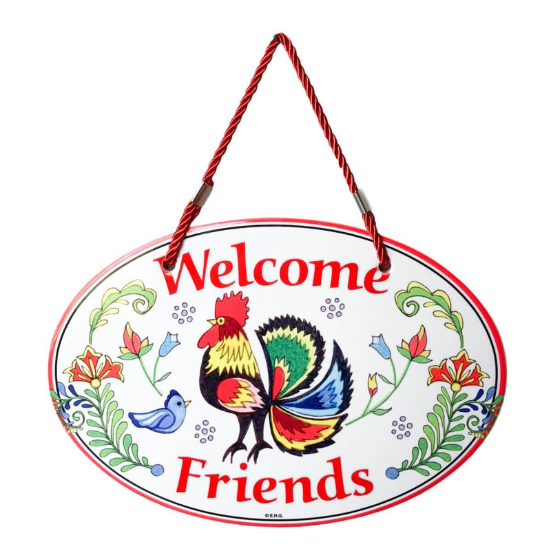 Welcome Rooster  Door Sign - ScandinavianGiftOutlet