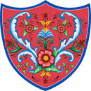 Ceramic Decoration Shield: Flowers - ScandinavianGiftOutlet