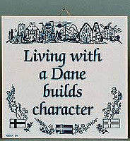 Inspirational Wall Plaque: Living With Dane.. - ScandinavianGiftOutlet