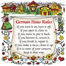 German Gift Ceramic Wall Hanging Tile: "German Haus Rules" - ScandinavianGiftOutlet