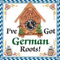 German Gift Ceramic Wall Hanging Tile: German Roots - ScandinavianGiftOutlet