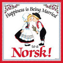 Kitchen Wall Plaques: Happily Married Norsk - ScandinavianGiftOutlet