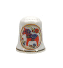 Dala Horse Souvenir Thimble Red 