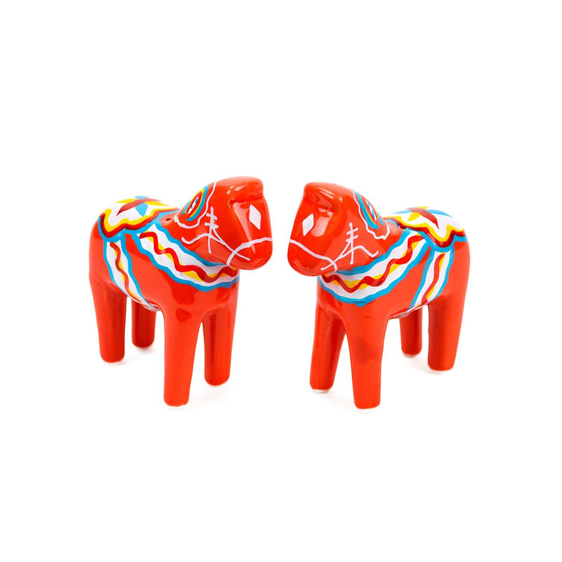 Red Dala Horse Salt and Pepper Shakers
