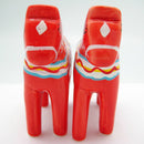 Red Dala Horse Salt and Pepper Shakers