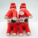 Red Dala Horse Salt and Pepper Shakers