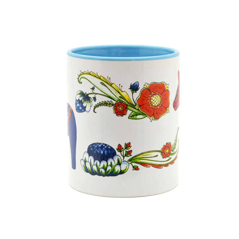 Red Dala Horse & Blue Dala Horse Coffee Mug