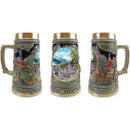 European Summer .5 Liter Embossed Ceramic Beer Stein