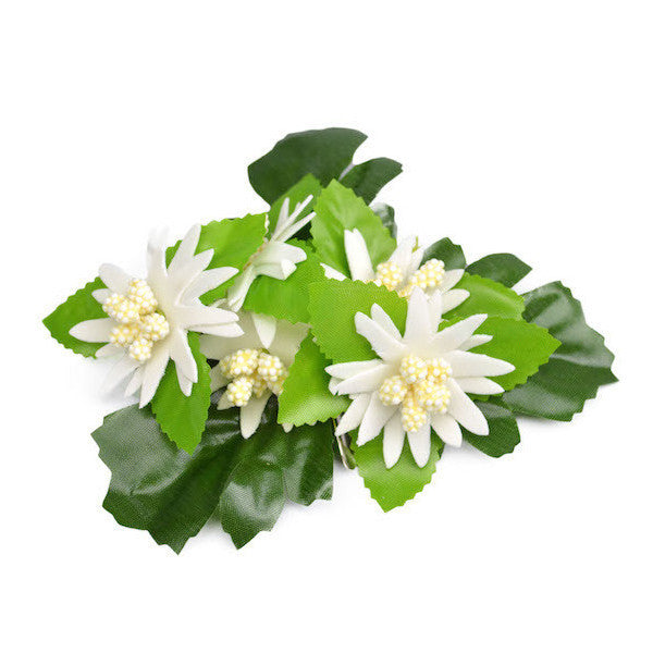 Bridal Flower Hair Clip: Edelweiss - ScandinavianGiftOutlet