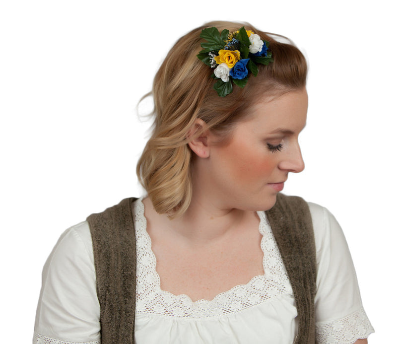 Floral Hair Clip Fastener: Swedish Flowers - ScandinavianGiftOutlet