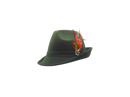 Green "German Hunter"  Hat Fedora And Edelweiss & Feather - ScandinavianGiftOutlet