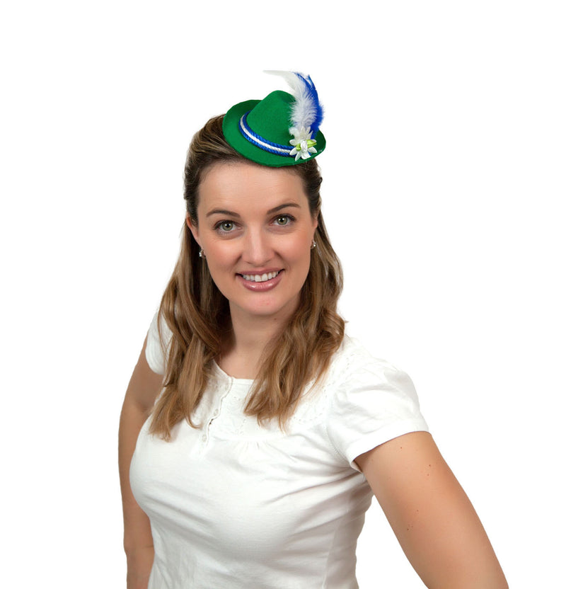 Mini Green Bavarian Felt Hat Oktoberfest Costume Idea - ScandinavianGiftOutlet