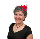 Mini Red Bavarian Felt Hat Oktoberfest Costume Idea - ScandinavianGiftOutlet
