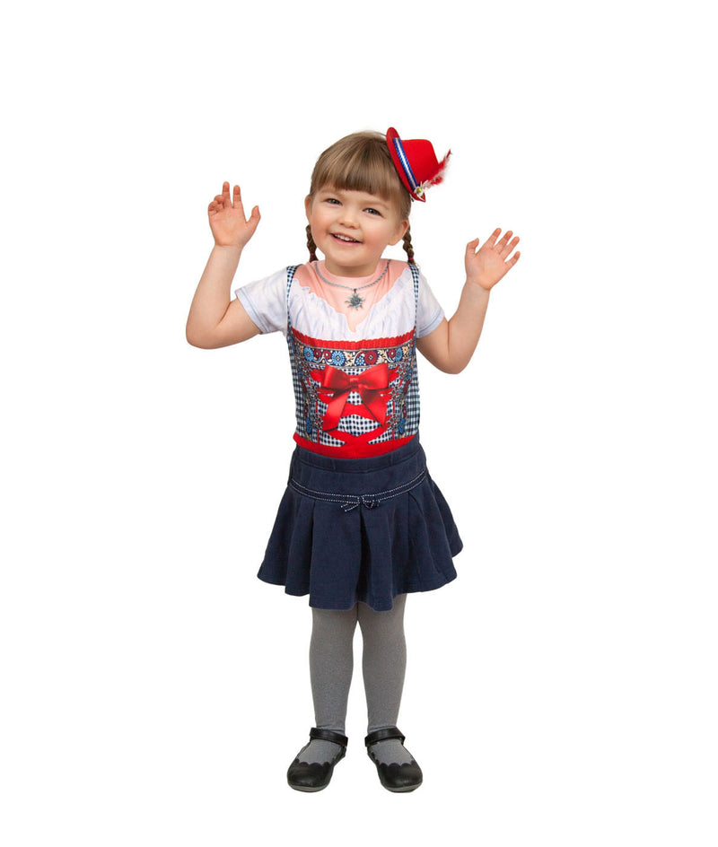 Mini Red Bavarian Felt Hat Oktoberfest Costume Idea - ScandinavianGiftOutlet