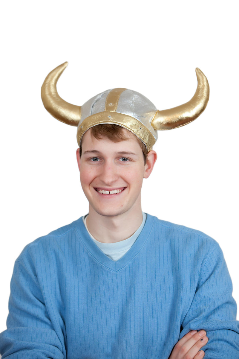 Viking Costume Hat: Silver - ScandinavianGiftOutlet
