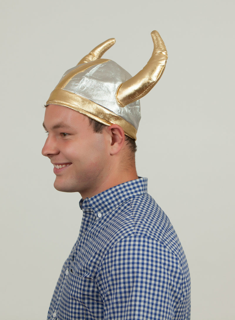 Viking Costume Hat: Silver - ScandinavianGiftOutlet