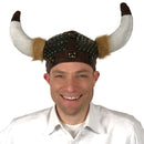 Viking Costume Deluxe Horned Black Cloth Helmet - ScandinavianGiftOutlet
