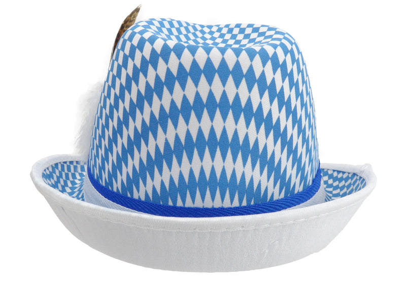 Checkered Oktoberfest Hat Bavarian - ScandinavianGiftOutlet