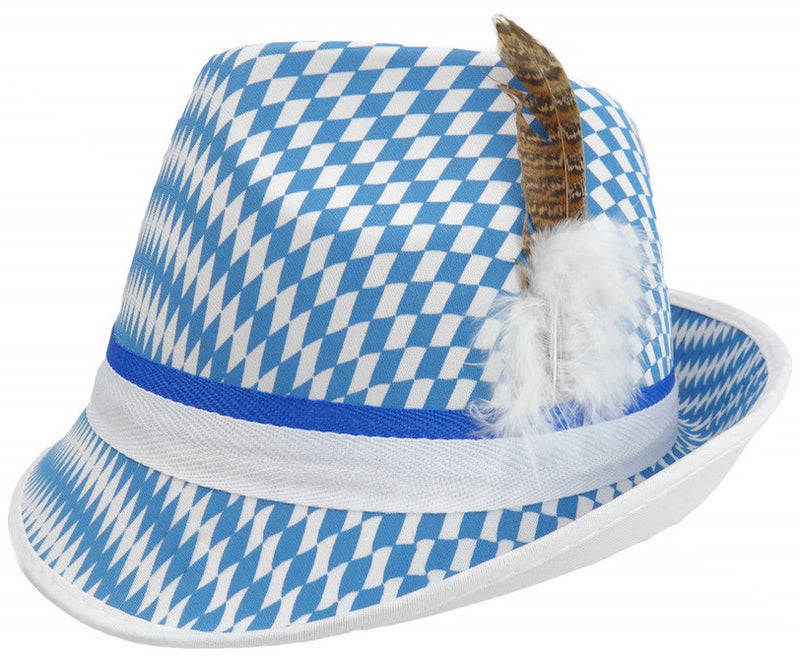 Checkered Oktoberfest Hat Bavarian - ScandinavianGiftOutlet