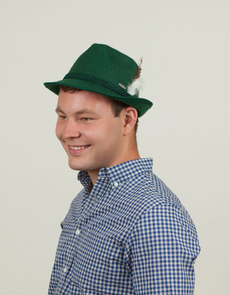 Oktoberfest Costume Party Hat Green Felt - ScandinavianGiftOutlet