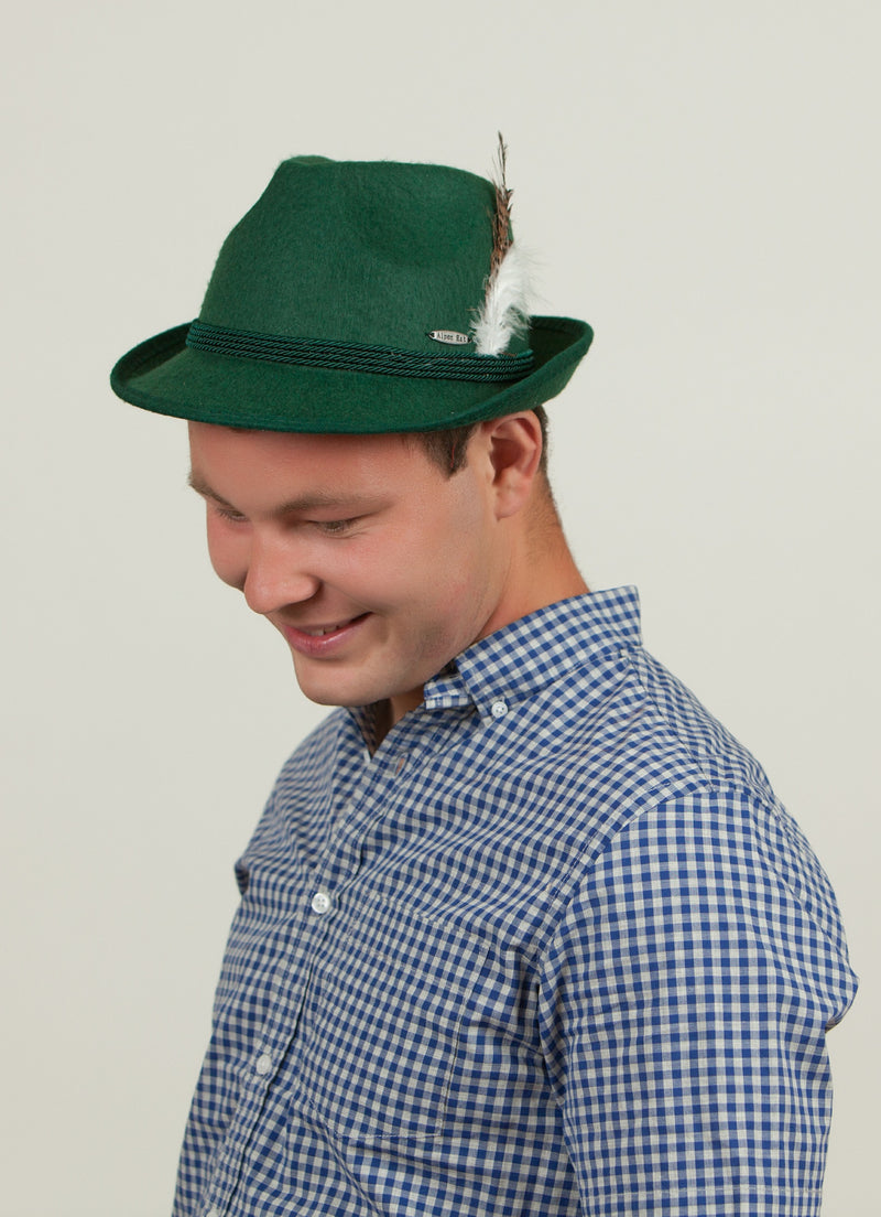 Oktoberfest Costume Party Hat Green Felt - ScandinavianGiftOutlet