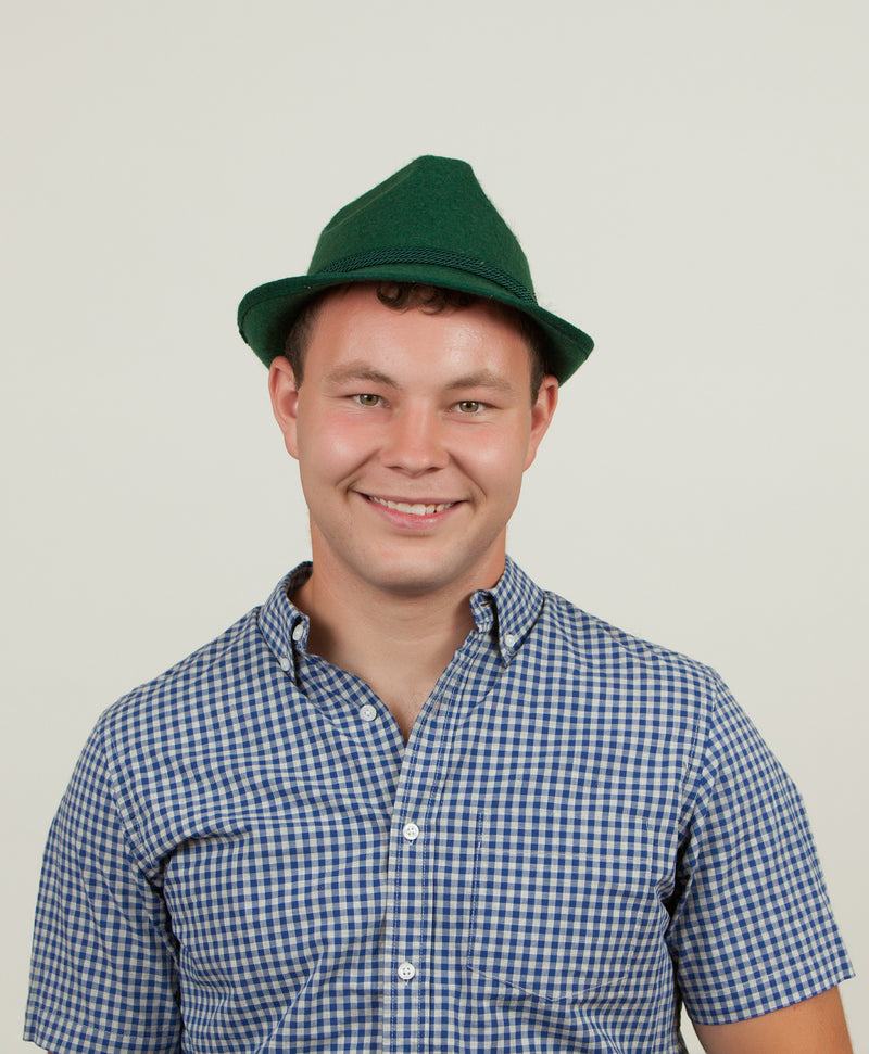 Oktoberfest Costume Party Hat Green Felt - ScandinavianGiftOutlet