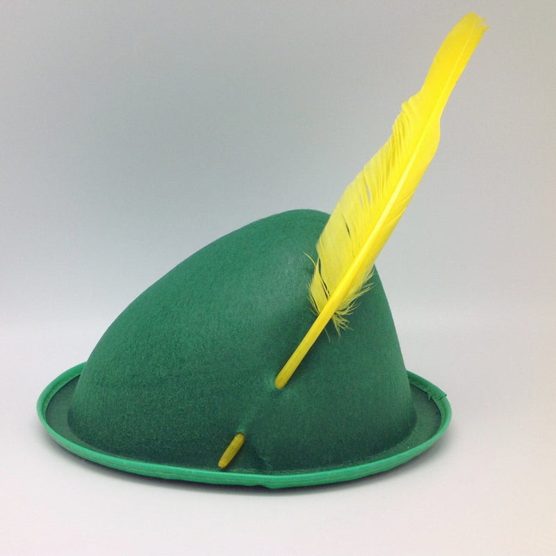 Oktoberfest Party Hat Green with Yellow Feather - ScandinavianGiftOutlet