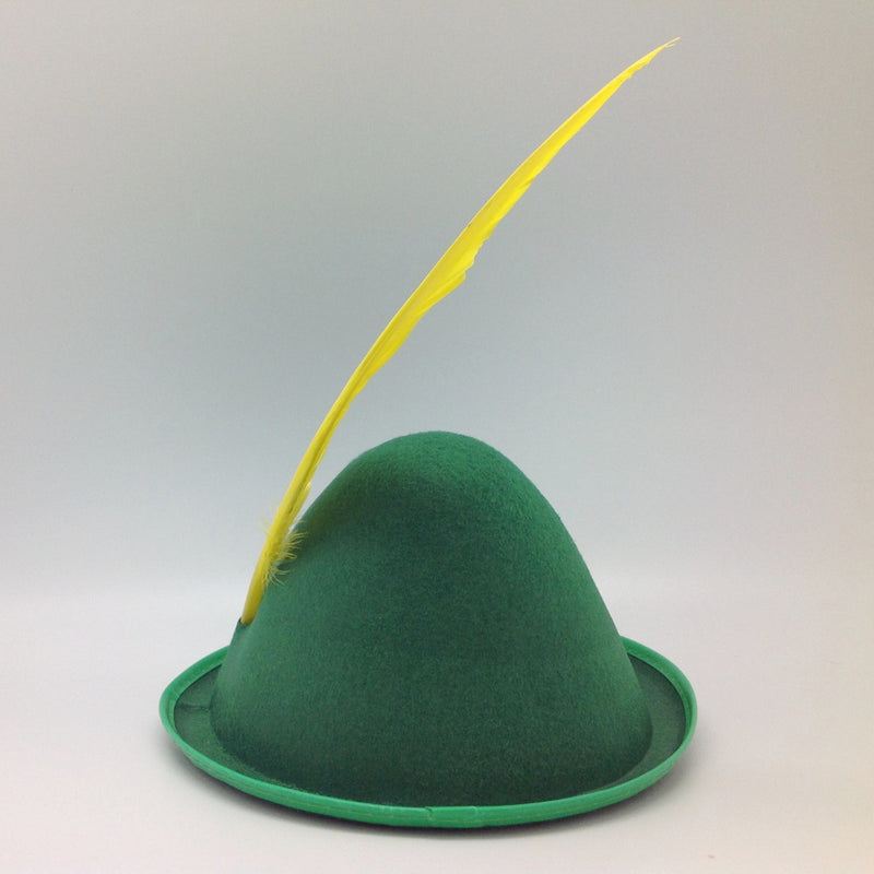 Oktoberfest Party Hat Green with Yellow Feather - ScandinavianGiftOutlet