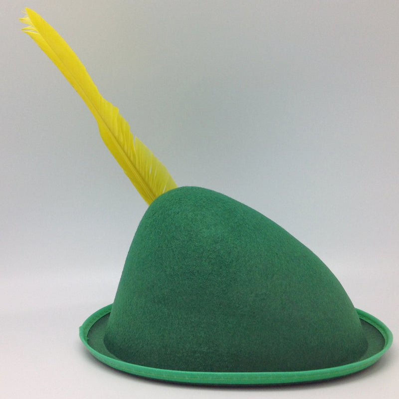 Oktoberfest Party Hat Green with Yellow Feather - ScandinavianGiftOutlet