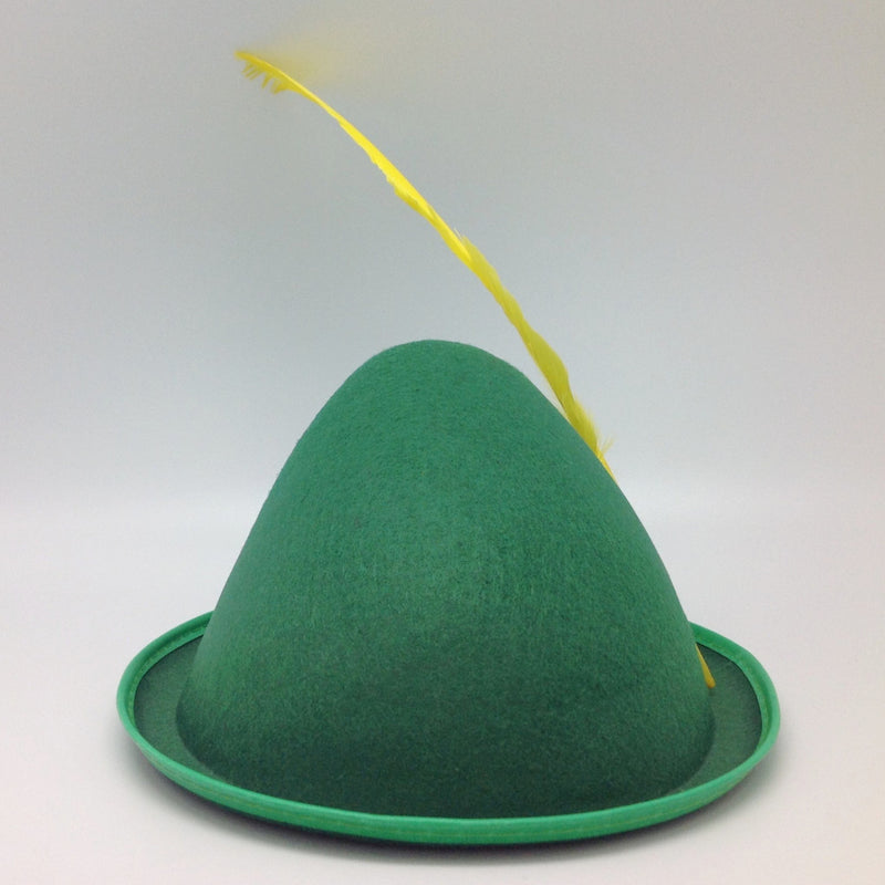 Oktoberfest Party Hat Green with Yellow Feather - ScandinavianGiftOutlet