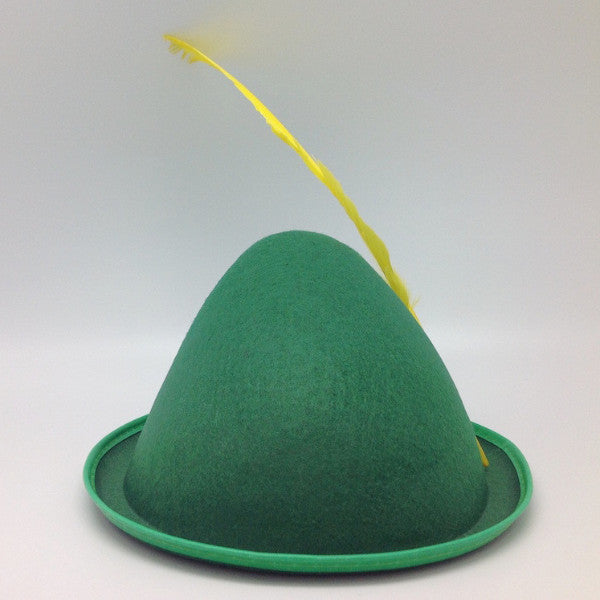 Oktoberfest Party Hat Green with Yellow Feather - ScandinavianGiftOutlet