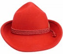 German Bavarian Style Red 100% Wool Hat - ScandinavianGiftOutlet