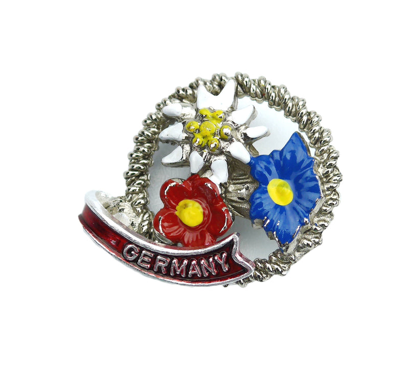 German Hat Pin: Alpine Edelweiss Flowers - ScandinavianGiftOutlet