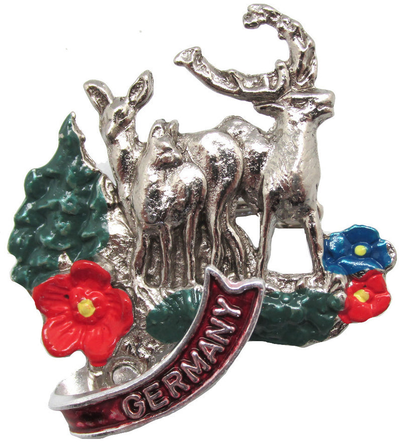 German Hat Pin: German Stags - ScandinavianGiftOutlet