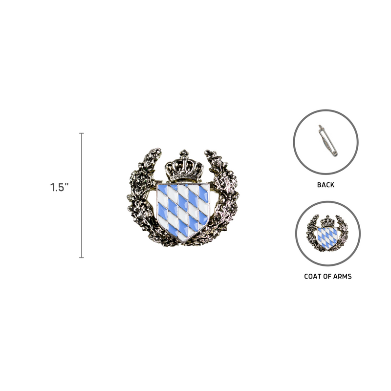 German Themed Bayern Coat of Arms Collectible Metal Hat Pin