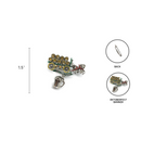 Brass Oktoberfest Beer Wagon Hat Pin with "Oktoberfest" Banner