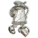 "Oktoberfest" Metal Hat Pin with German Beer Stein & Charms - ScandinavianGiftOutlet