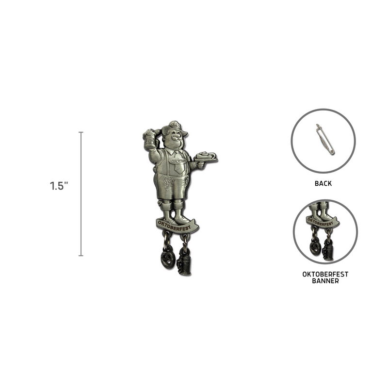 Oktoberfest Man Metal Hat Pins for German Hat