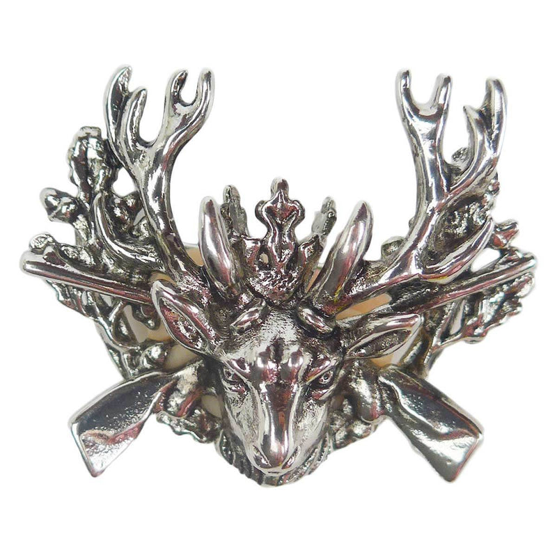German Hunting Collectible Metal Hat Pin With Stag & Rifles - ScandinavianGiftOutlet