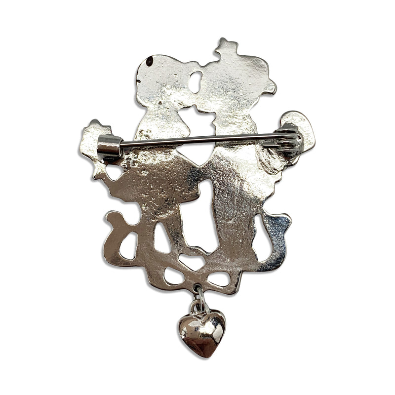 Metal Hat Pin Colored Metal Kissing Couple - ScandinavianGiftOutlet