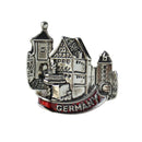 Metal Hat Pin European Village Scene Germany Banner - ScandinavianGiftOutlet