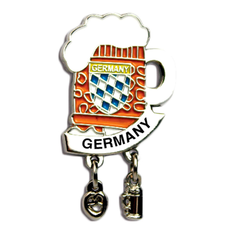 Iconic "Germany" Hat Pins Beer Mug for German Hat