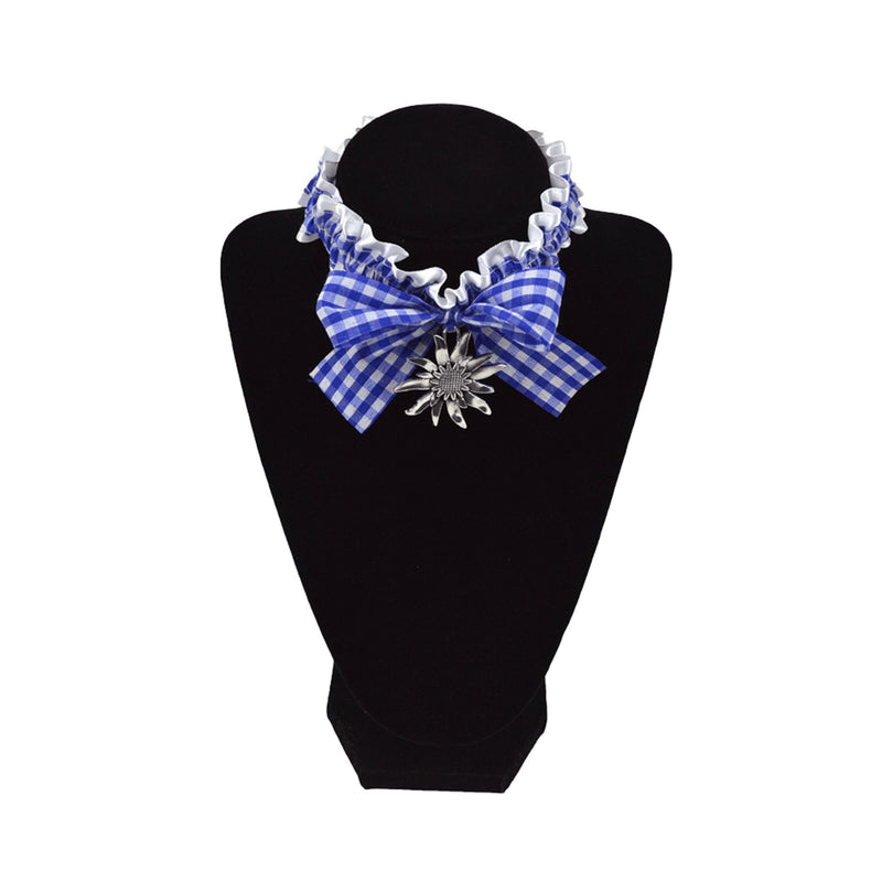 Bavarian Pattern Collar with Edelweiss German Pendant