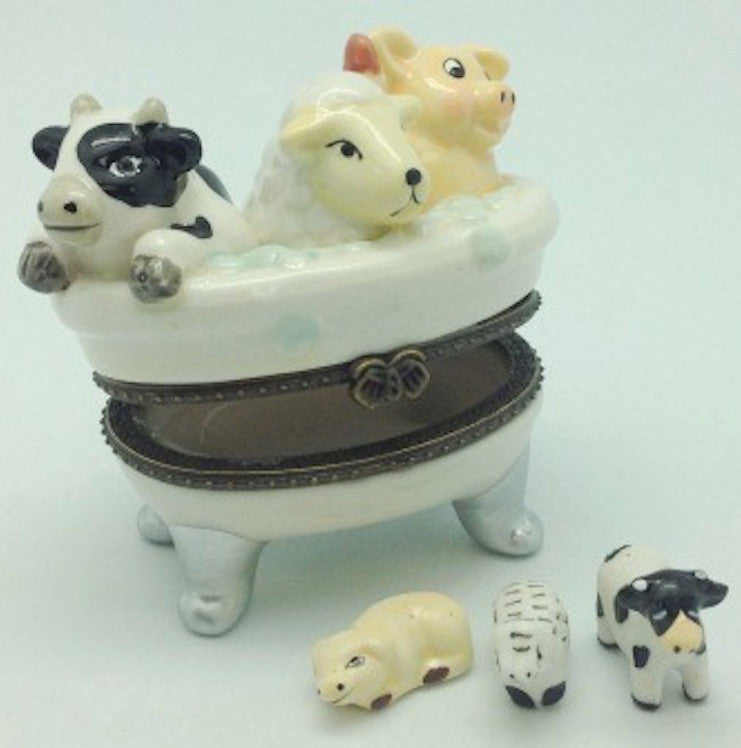 Children's Jewelry Boxes Cow, Sheep, Pig Bathtub - ScandinavianGiftOutlet