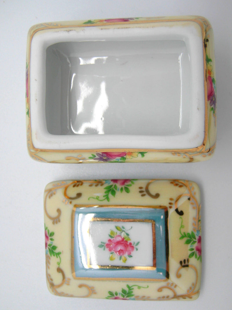 Vintage Victorian Antique Square Jewelry Box Deluxe Gold - ScandinavianGiftOutlet