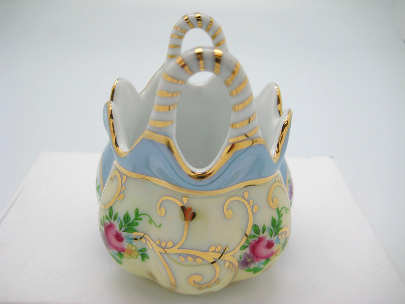 Vintage Victorian Antique Basket Jewelry Box Deluxe Gold - ScandinavianGiftOutlet
