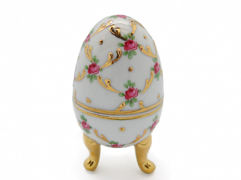 Vintage Victorian Antique Egg Jewelry Box Desert Rose - ScandinavianGiftOutlet